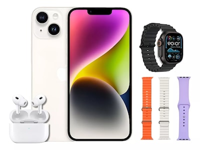 Foto 1 | Celular iPhone 14 128 gb Blanco Reacondicionado Grado A + Audífonos y Smartwatch