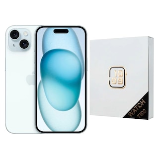 Foto 1 | Iphone 15 128gb Azul Chip Reacondicionado + Reloj Genérico
