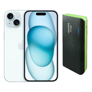 Foto 1 | Iphone 15 128gb Azul Chip Reacondicionado + Power Bank 10,000mah