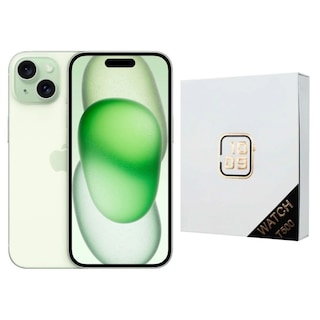 Foto 1 | Iphone 15 128gb Verde E-sim Reacondicionado + Reloj Genérico