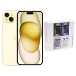 Iphone 15 128gb Amarillo Chip Reacondicionado + Audífonos Genéricos