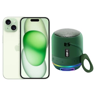 Foto 1 | Iphone 15 128gb Verde E-sim Reacondicionado + Mini Bocina