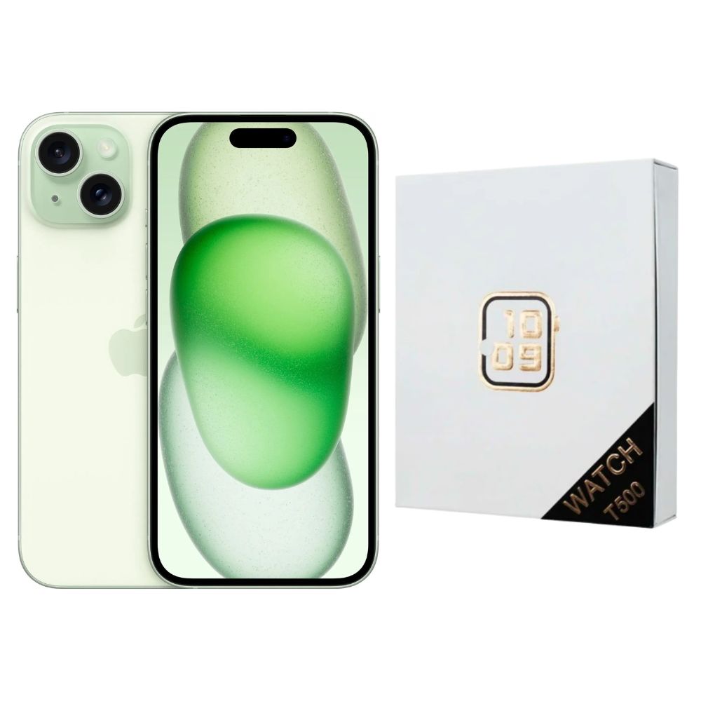 Iphone 15 128gb Verde Chip Reacondicionado + Reloj Genérico