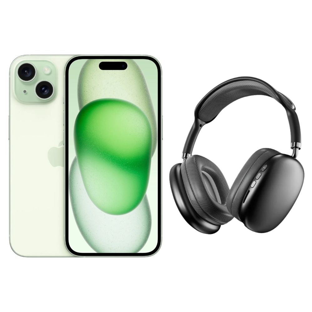 Foto 2 pulgar | Iphone 15 128gb Verde Chip Reacondicionado + Diadema Genérica