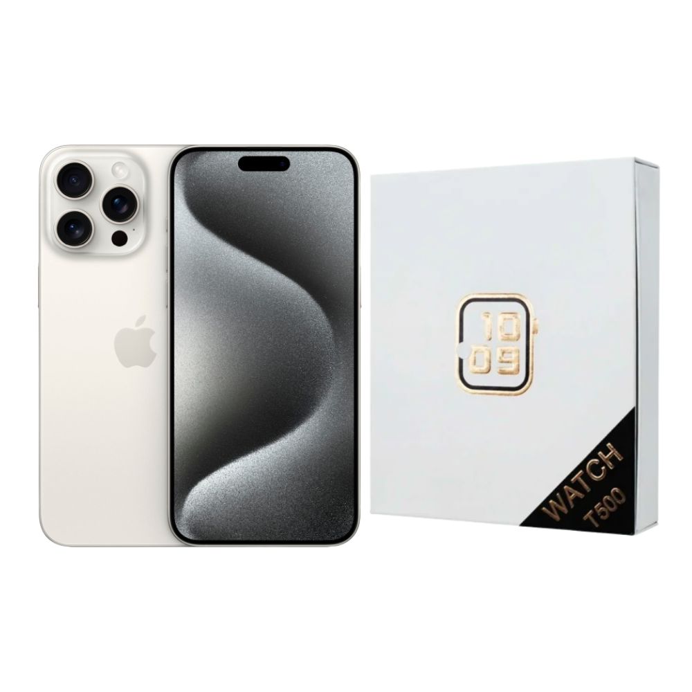 Foto 2 pulgar | Iphone 15 Pro 128gb Blanco E-sim Reacondicionado + Reloj Genérico
