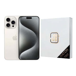 Foto 1 | Iphone 15 Pro 128gb Blanco E-sim Reacondicionado + Reloj Genérico