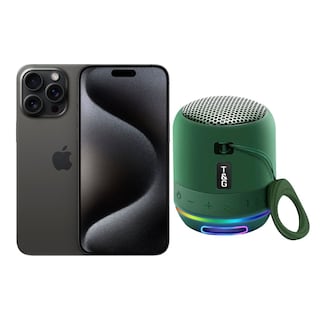 Foto 1 | Iphone 15 Pro 128gb Negro E-sim Reacondicionado + Mini Bocina