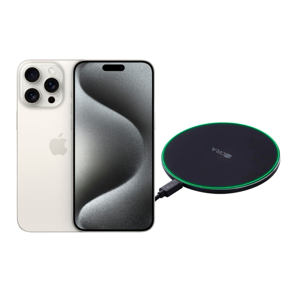 Iphone 15 Pro 128gb Blanco E-sim Reacondicionado + Cargador Genérico