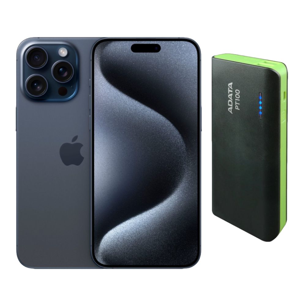Foto 2 pulgar | iPhone 15 Pro 128gb Azul Chip Reacondicionado + Power Bank 10,000mah