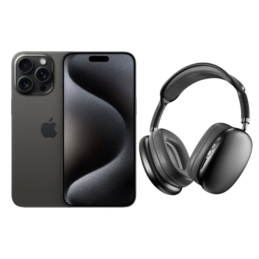 Foto 2 pulgar | iPhone 15 Pro 128gb Negro Chip Reacondicionado + Diadema Genérica