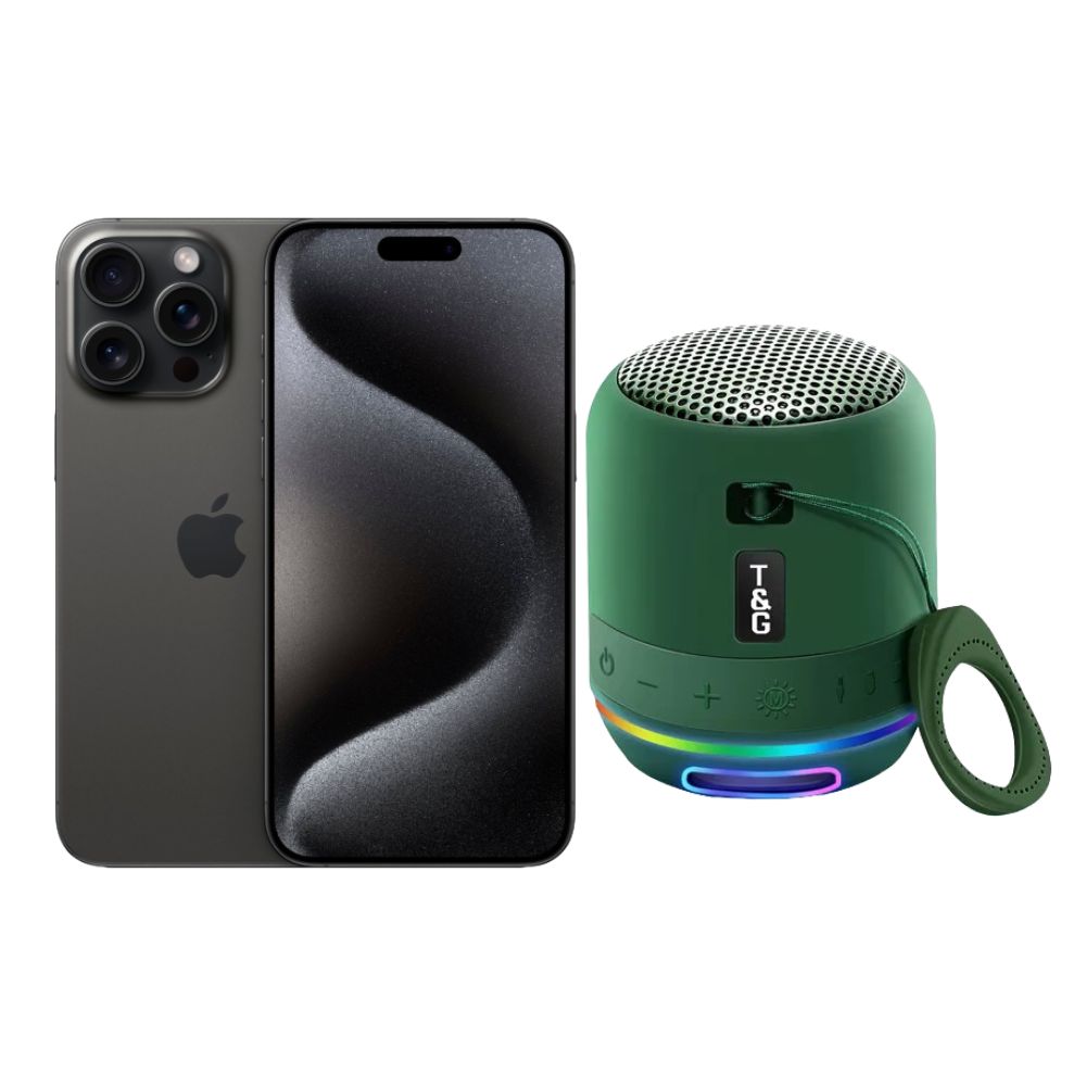 Foto 2 pulgar | iPhone 15 Pro 128gb Negro Chip Reacondicionado + Mini Bocina