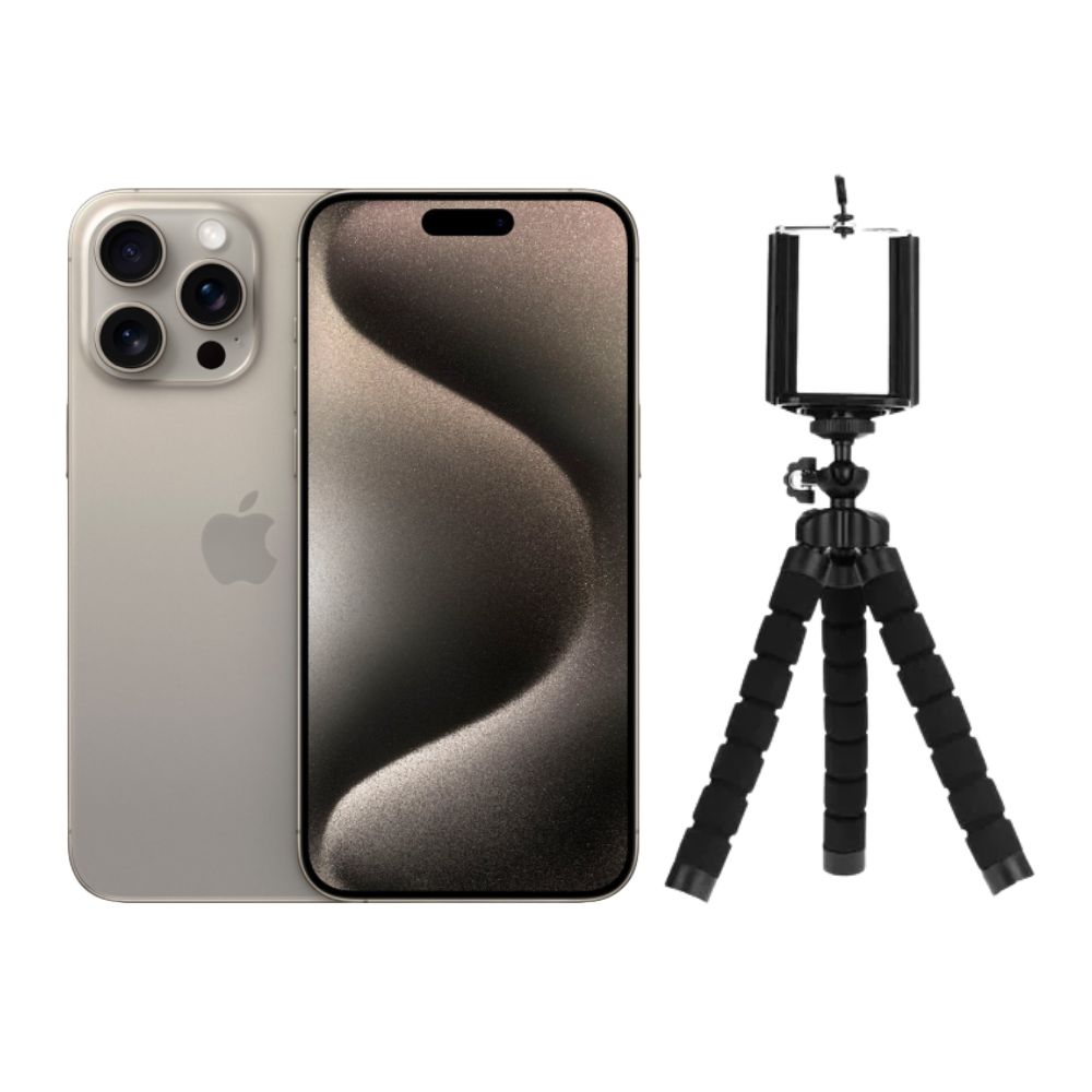 Foto 2 pulgar | iPhone 15 Pro 128gb Natural Chip Reacondicionado + Tripode
