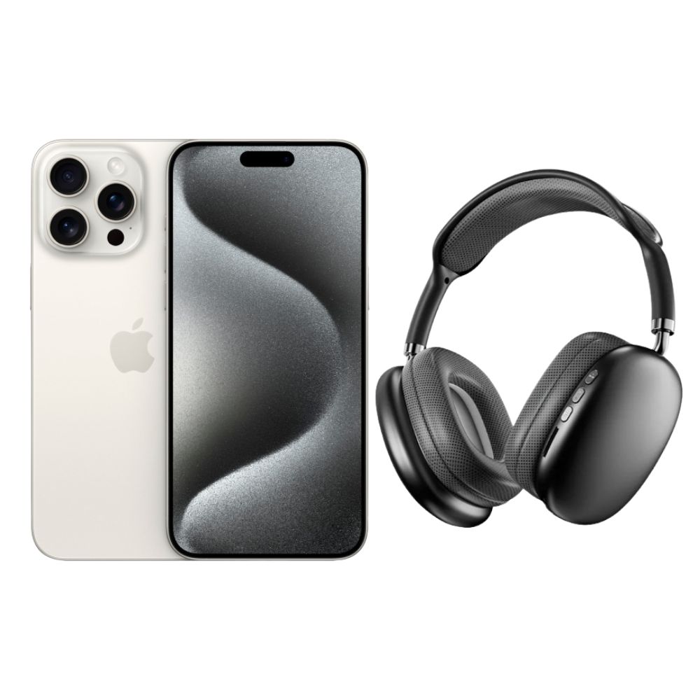 Foto 1 | iPhone 15 Pro 128gb Blanco Chip Reacondicionado + Diadema Genérica
