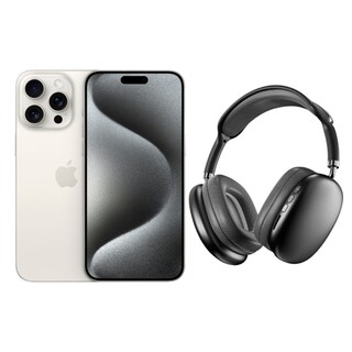 Foto 1 | iPhone 15 Pro 128gb Blanco Chip Reacondicionado + Diadema Genérica