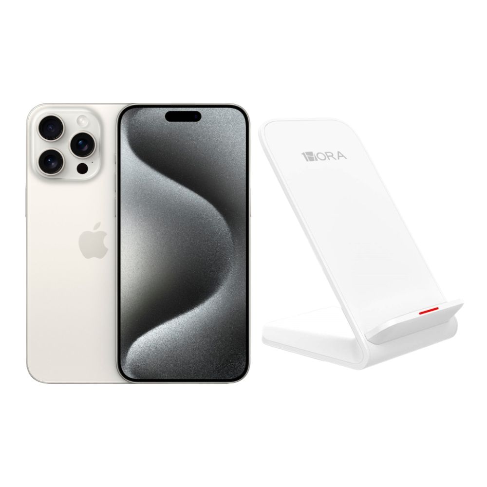 Foto 2 pulgar | iPhone 15 Pro 128gb Blanco Chip Reacondicionado + Base Cargador