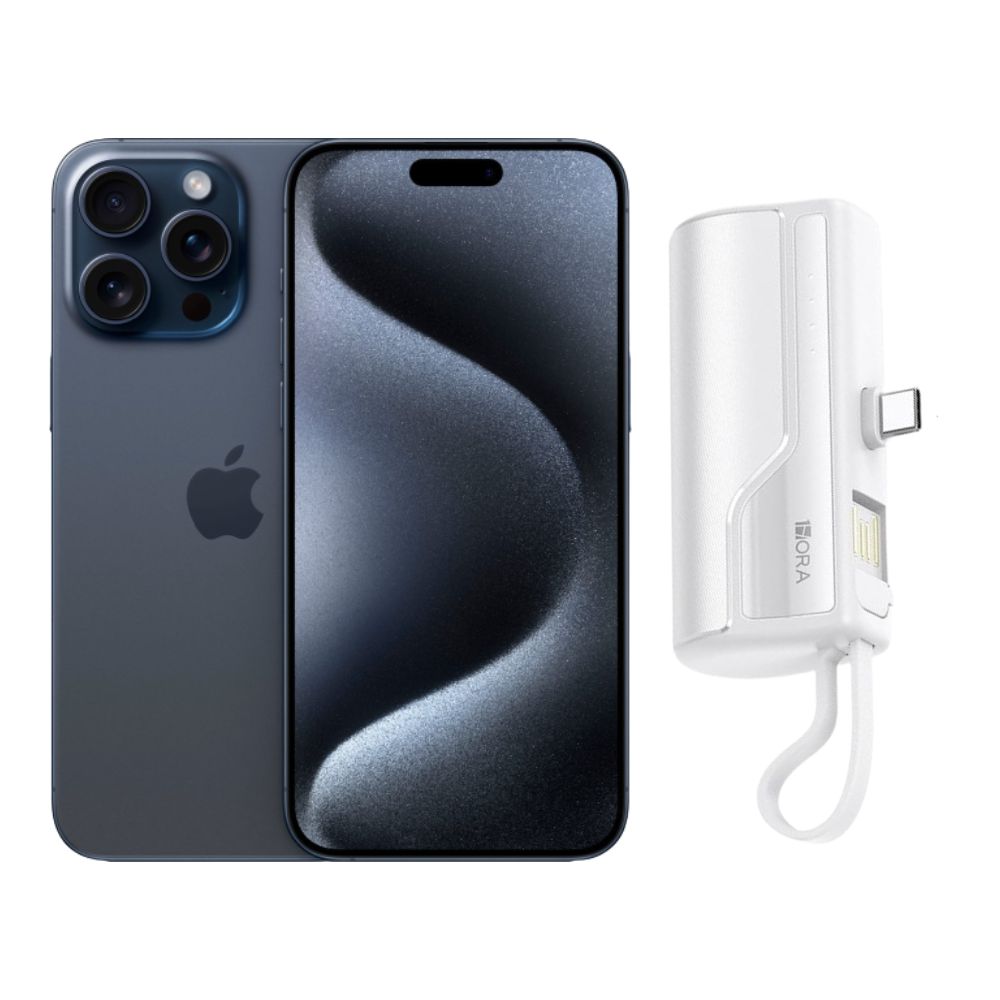 Foto 2 pulgar | Iphone 15 Pro 128gb Azul Chip + Mini Power Bank Reacondicionado