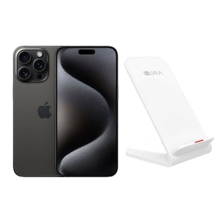 Foto 1 | Iphone 15 Pro 128gb Negro E-sim Reacondicionado + Base Cargador