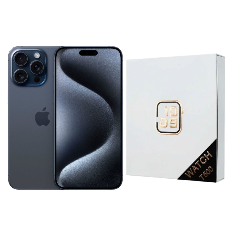 Foto 1 | Iphone 15 Pro Max 256gb Azul Chip Reacondicionado + Reloj Genérico