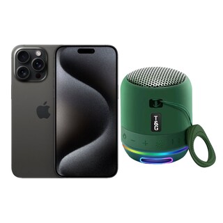 Foto 1 | Iphone 15 Pro Max 256gb Negro E-sim Reacondicionado + Mini Bocina
