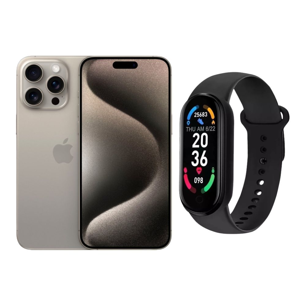 Iphone 15 Pro Max 256gb Natural Chip Reacondicionado + Brasalete Genérico