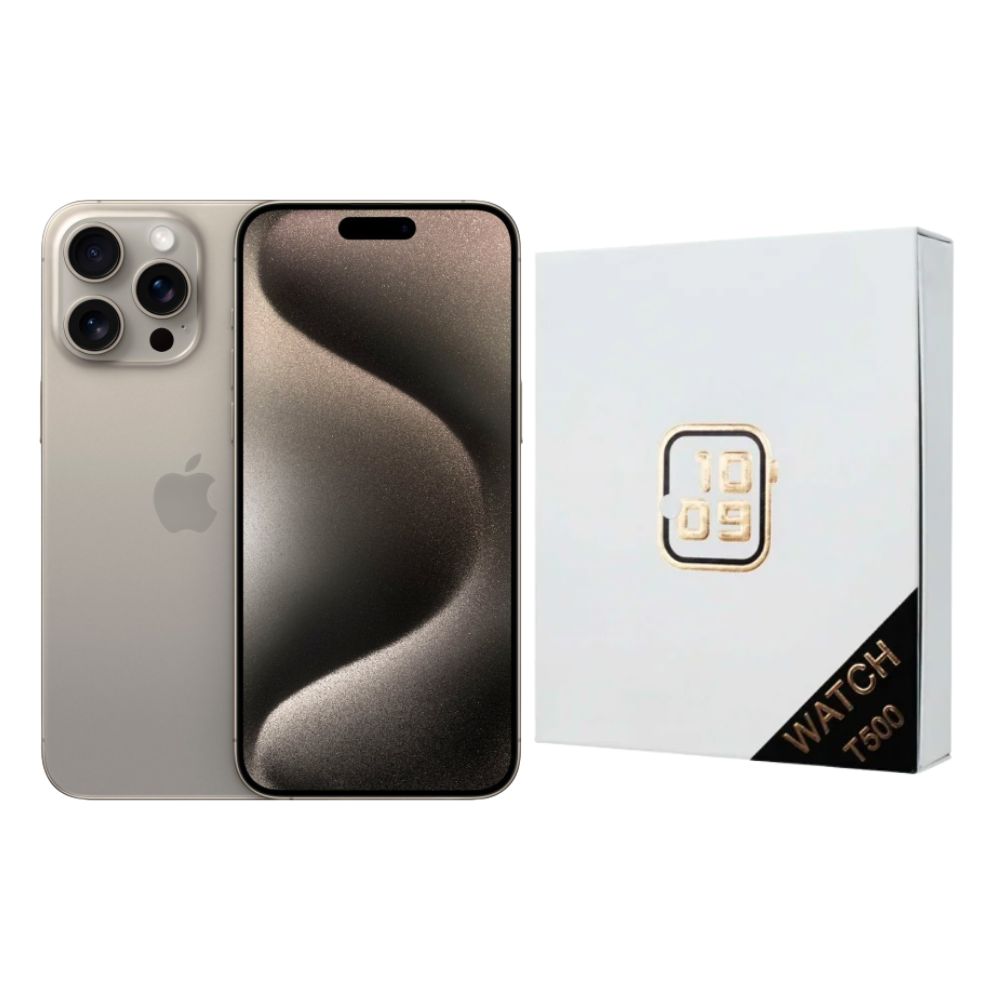 Iphone 15 Pro Max 256gb Natural E-sim Reacondicionado + Reloj Genérico