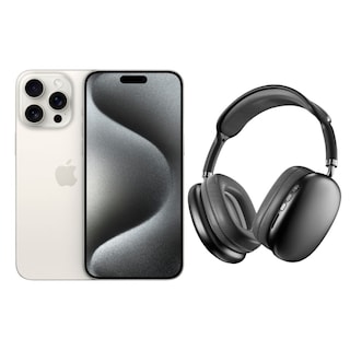 Foto 1 | Iphone 15 Pro Max 256gb Blanco E-sim Reacondicionado + Diadema Genérica