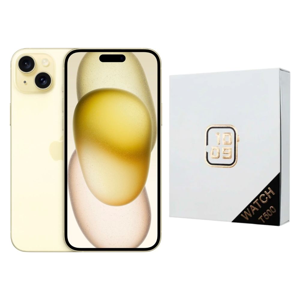 Iphone 15 Plus 128gb Amarillo E-sim Reacondicionado + Reloj Genérico