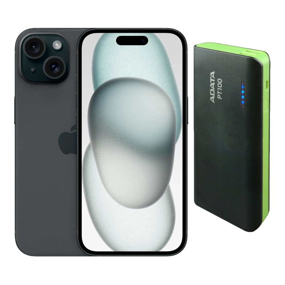 Foto 2 pulgar | Iphone 15 Plus 128gb Negro E-sim Reacondicionado + Power Bank 10,000mah