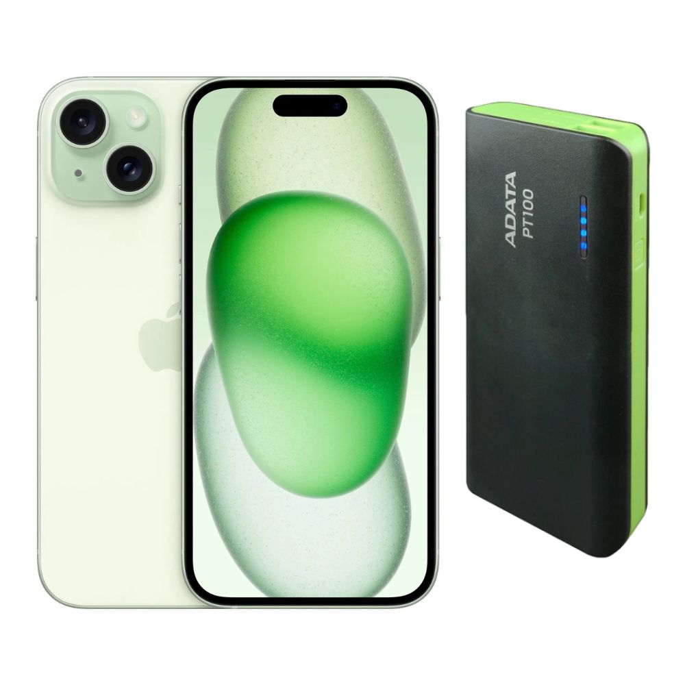Foto 2 pulgar | Iphone 15 Plus 128gb Verde E-sim Reacondicionado + Power Bank 10,000mah