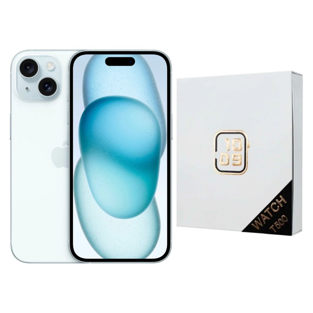 Foto 2 pulgar | Iphone 15 Plus 128gb Azul E-sim Reacondicionado + Reloj Genérico