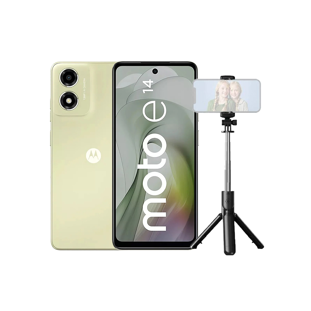 Moto E14 2 64 Gb Reacondicionado Verde + Selfie Stick