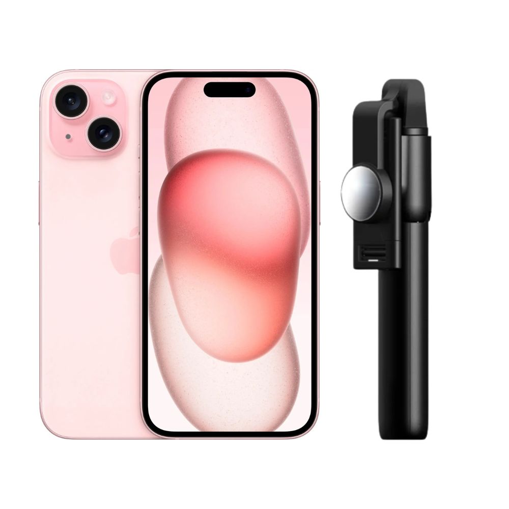 Foto 2 pulgar | Iphone 15 Plus 128gb Rosa E-sim Reacondicionado + Baston Bluetooth