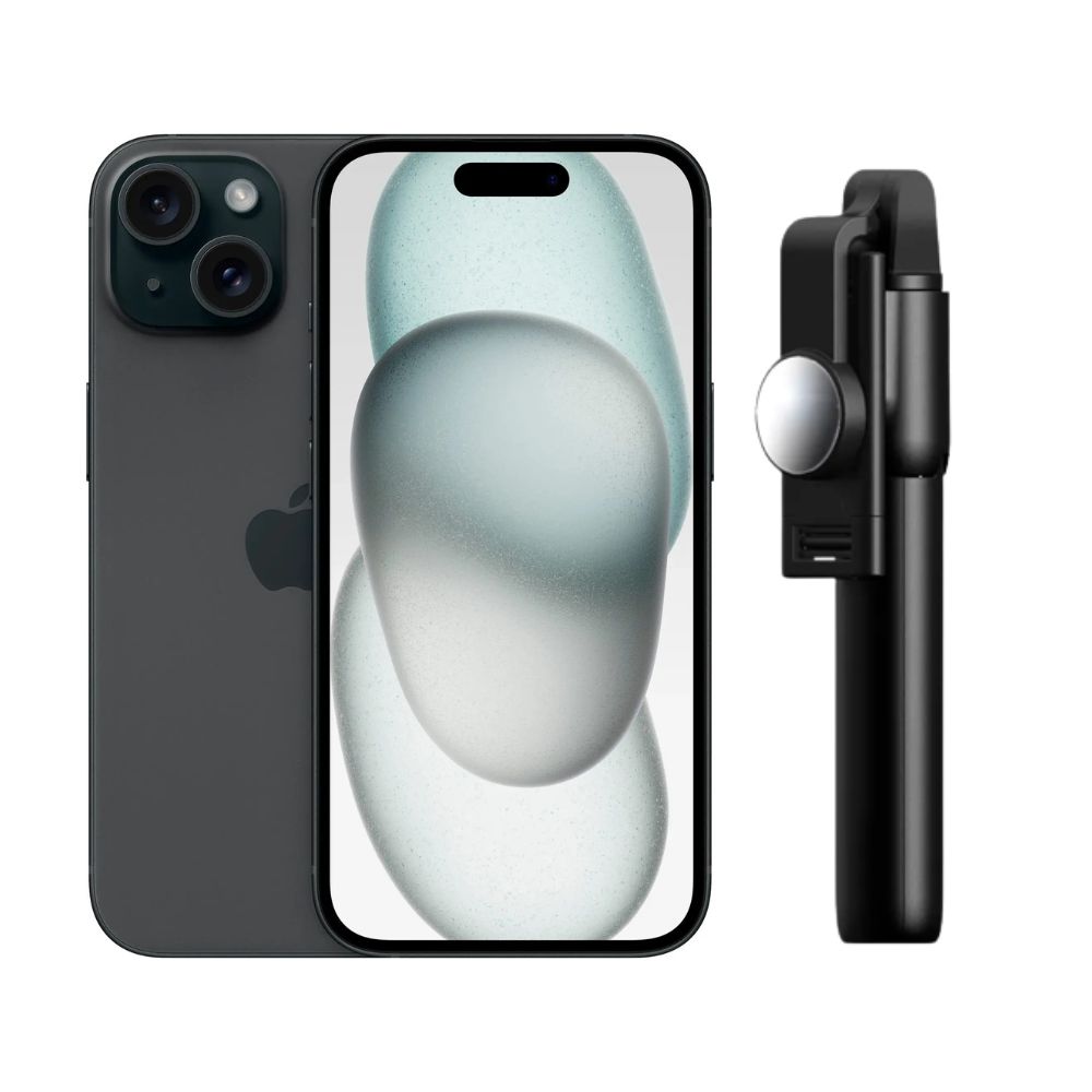Foto 2 pulgar | Iphone 15 Plus 128gb Negro E-sim Reacondicionado + Baston Bluetooth