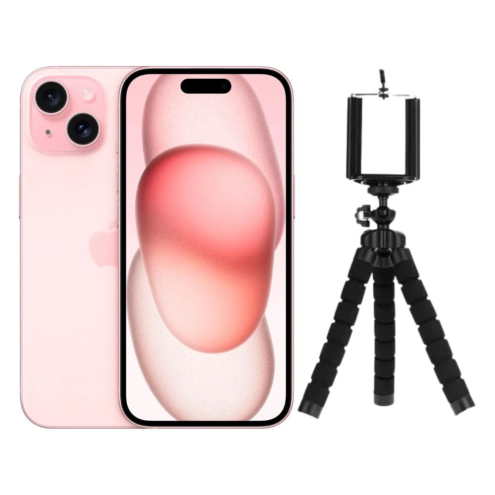 Foto 2 pulgar | Iphone 15 Plus 128gb Rosa E-sim Reacondicionado + Tripode