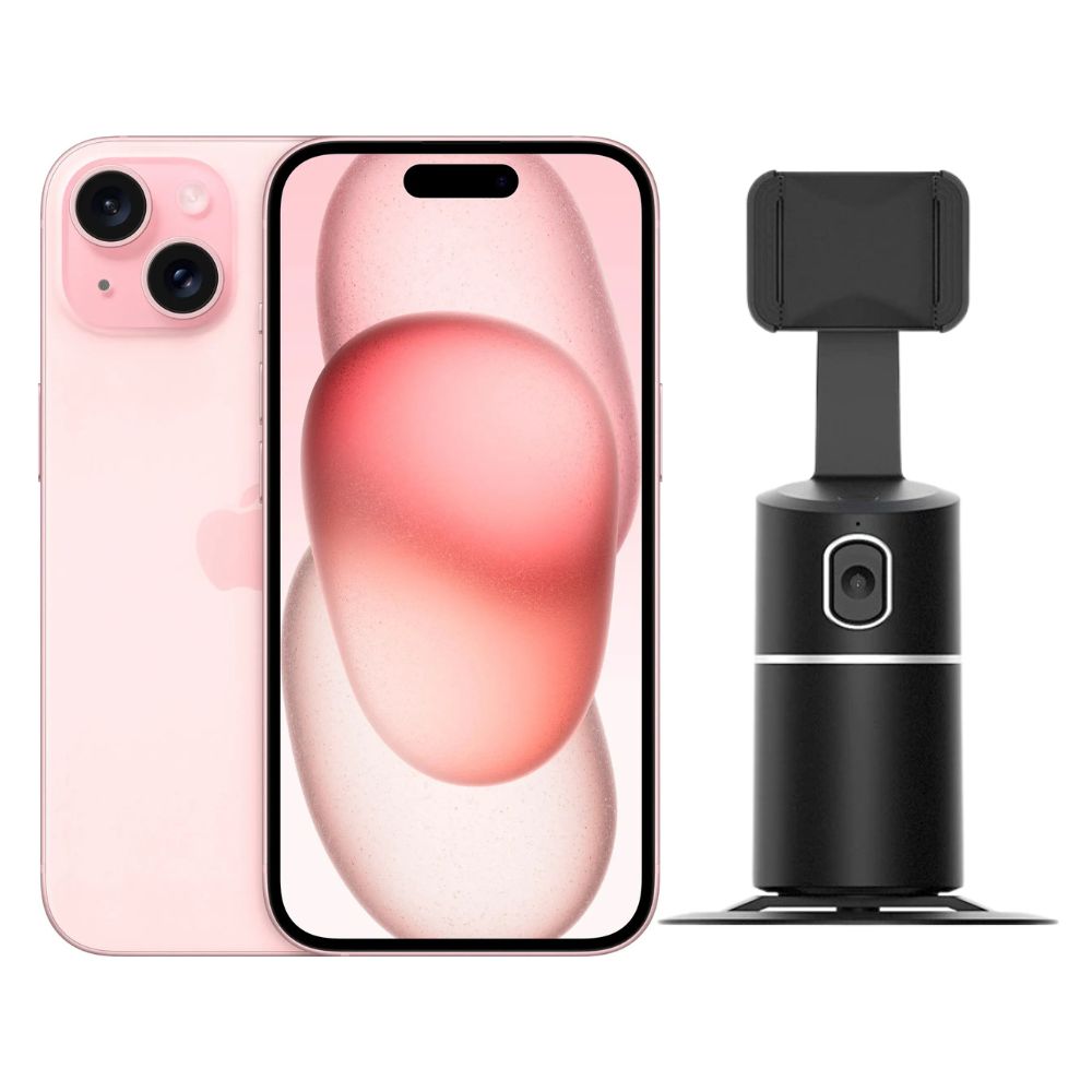 Foto 2 pulgar | Iphone 15 Plus 128gb Rosa E-sim Reacondicionado + Estabilizador