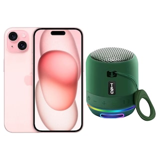 Foto 1 | Iphone 15 Plus 128gb Rosa E-sim Reacondicionado + Mini Bocina