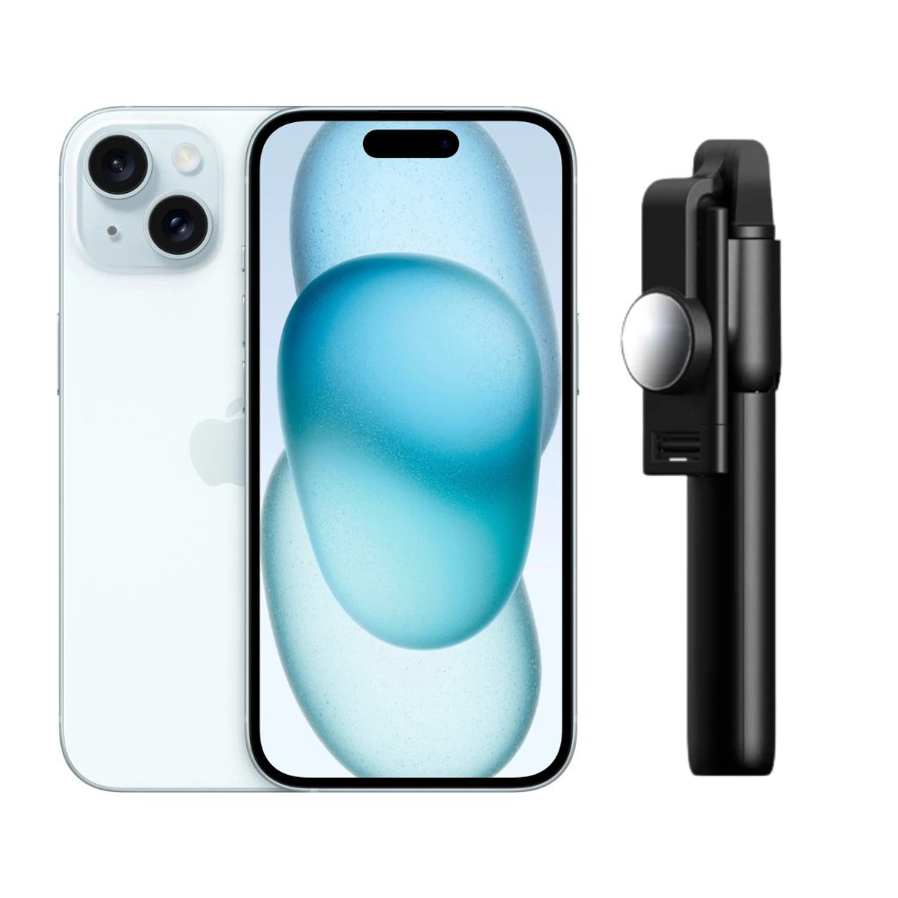 Foto 2 pulgar | Iphone 15 Plus 128gb Azul E-sim Reacondicionado + Baston Bluetooth