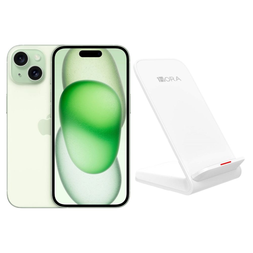 Foto 2 pulgar | Iphone 15 Plus 128gb Verde E-sim Reacondicionado + Base Cargador