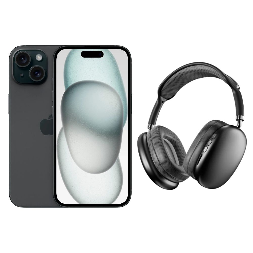 Foto 2 pulgar | Iphone 15 Plus 128gb Negro E-sim Reacondicionado + Diadema Genérica