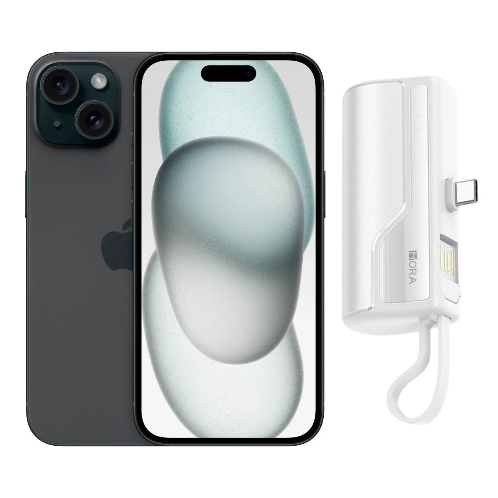 Foto 2 pulgar | Iphone 15 Plus 128gb Negro E-sim Reacondicionado + Mini Power Bank