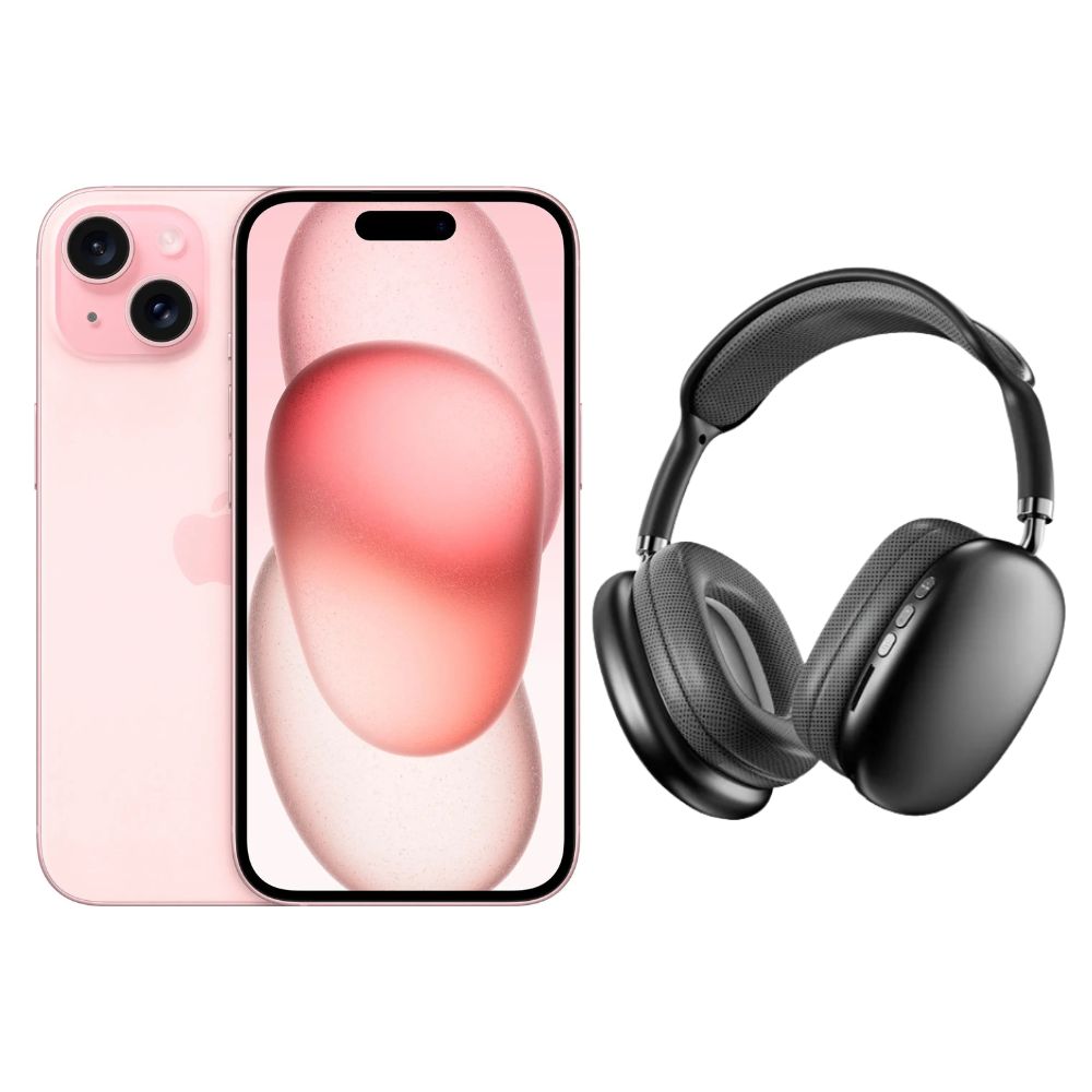 Foto 2 pulgar | Iphone 15 Plus 128gb Rosa E-sim Reacondicionado + Diadema Genérica