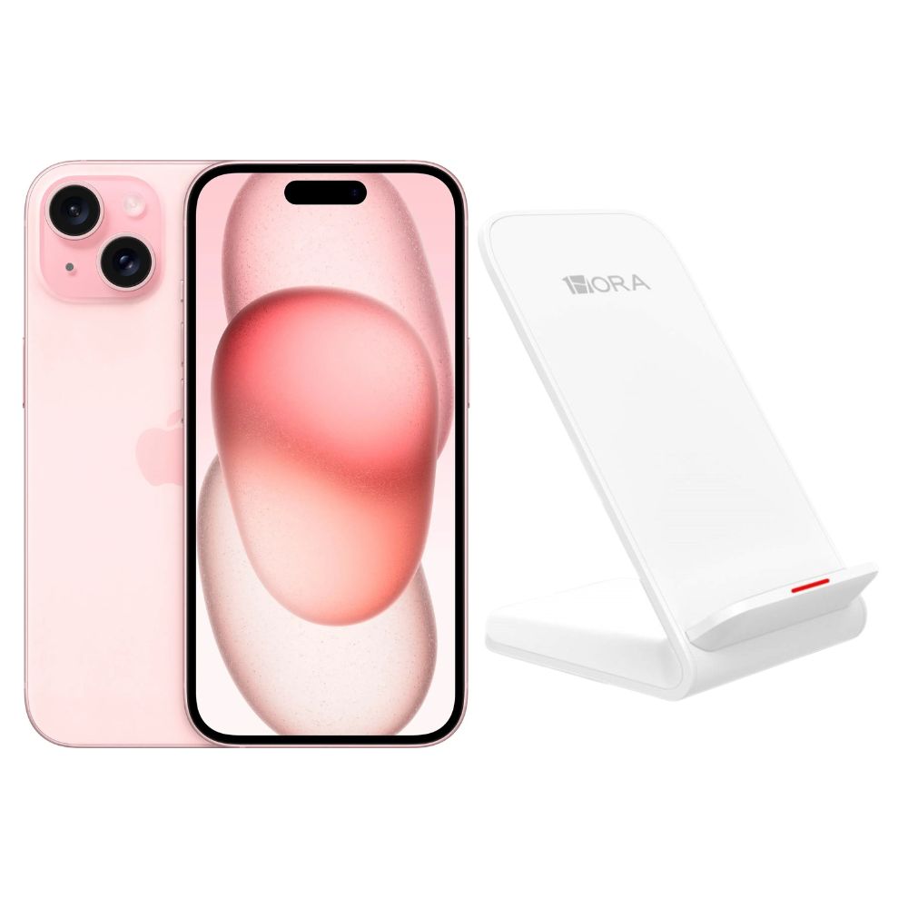 Foto 2 pulgar | Iphone 15 Plus 128gb Rosa E-sim Reacondicionado + Base Cargador