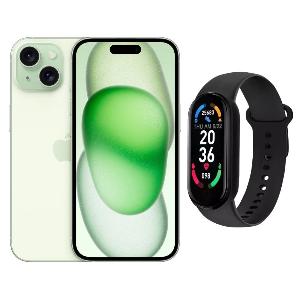 Foto 2 pulgar | Iphone 15 Plus 128gb Verde E-sim Reacondicionado + Brasalete Genérico