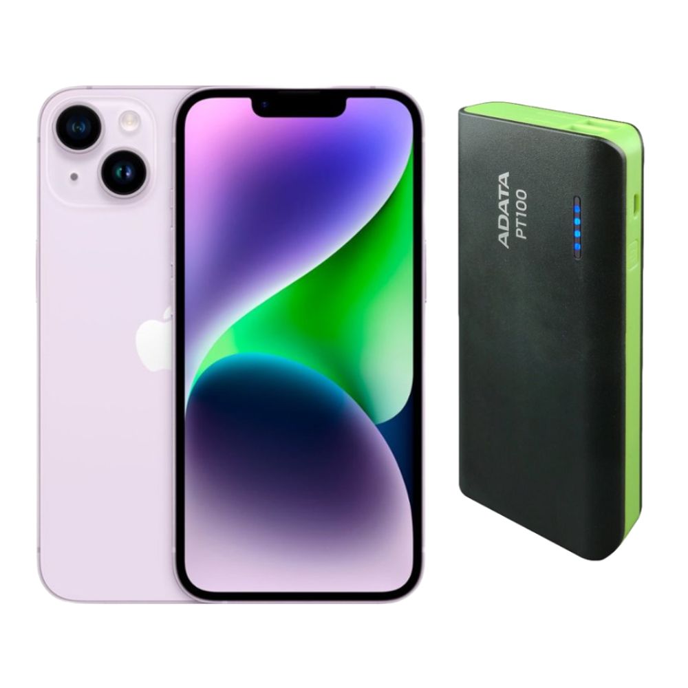 Iphone 14 Plus 128gb Morado Chip Reacondicionado + Power Bank 10,000mah