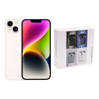 Foto 1 | Iphone 14 Plus 128gb Blanco Chip Reacondicionado + Audífonos Genéricos