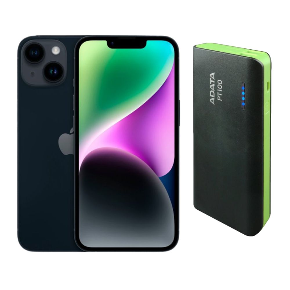 Iphone 14 Plus 128gb Negro Chip Reacondicionado + Power Bank 10,000mah
