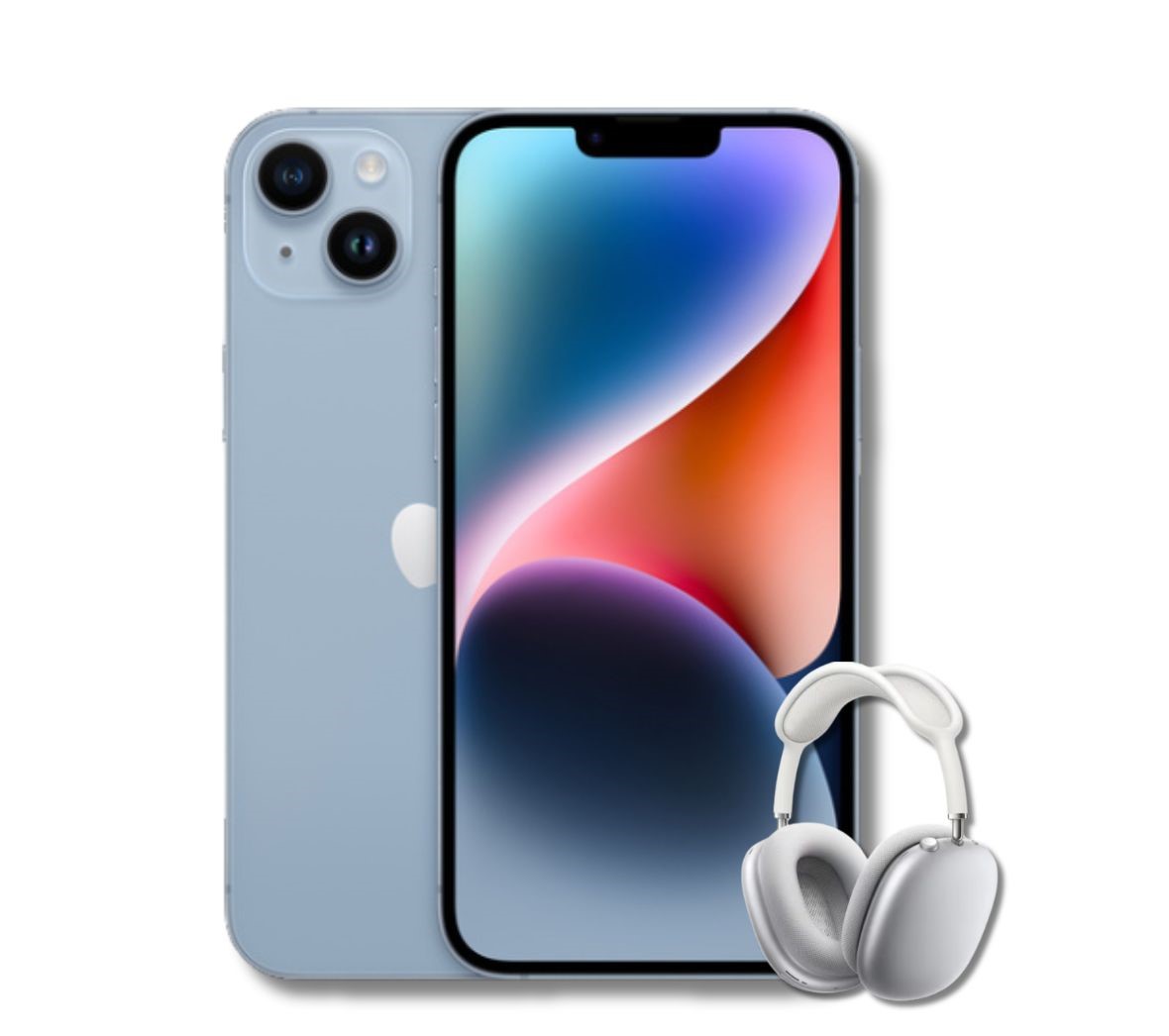 iPhone 14 128 GB Azul Reacondicionado + Audífonos de Diadema
