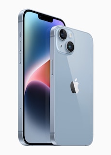 Foto 2 | iPhone 14 128 GB Azul Reacondicionado + Audífonos de Diadema