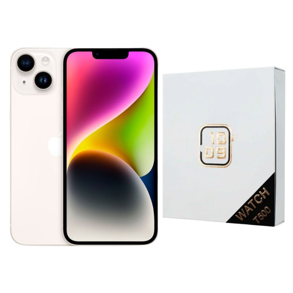 Foto 2 pulgar | Iphone 14 Plus 128gb Blanco Chip Reacondicionado + Reloj Genérico