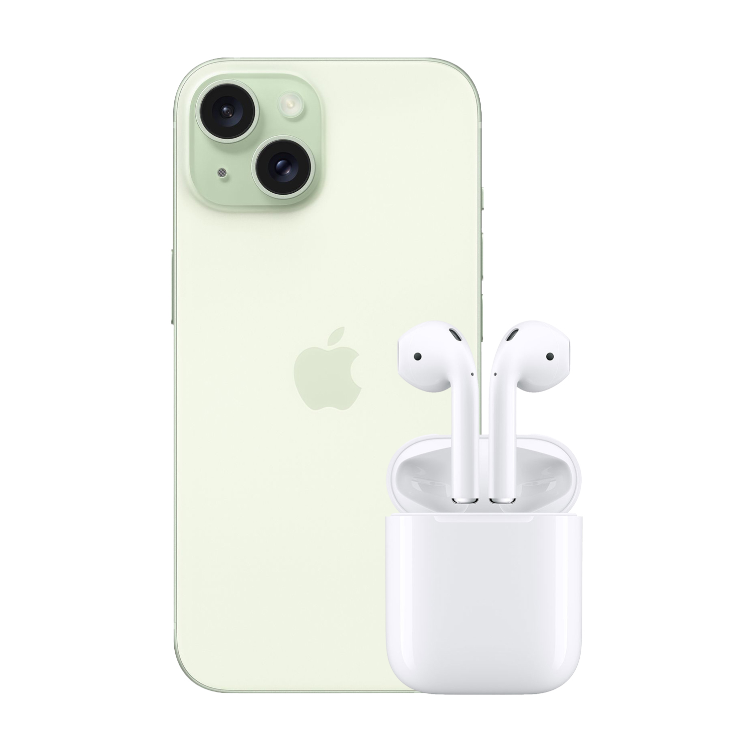 Foto 2 pulgar | iPhone 15 128 GB Verde + Airpods 2 Blanco Reacondicionado